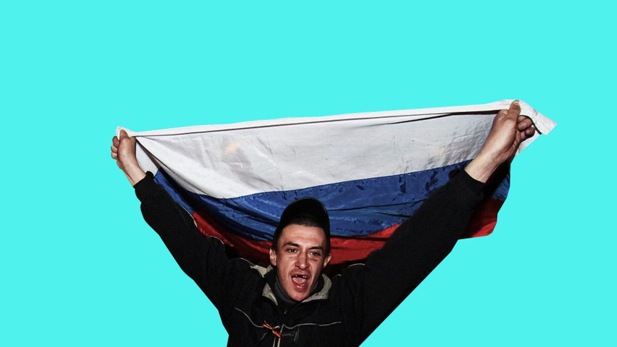 У Горлівці російські прапори тепер прикрашають смітники (Відео) - фото 1