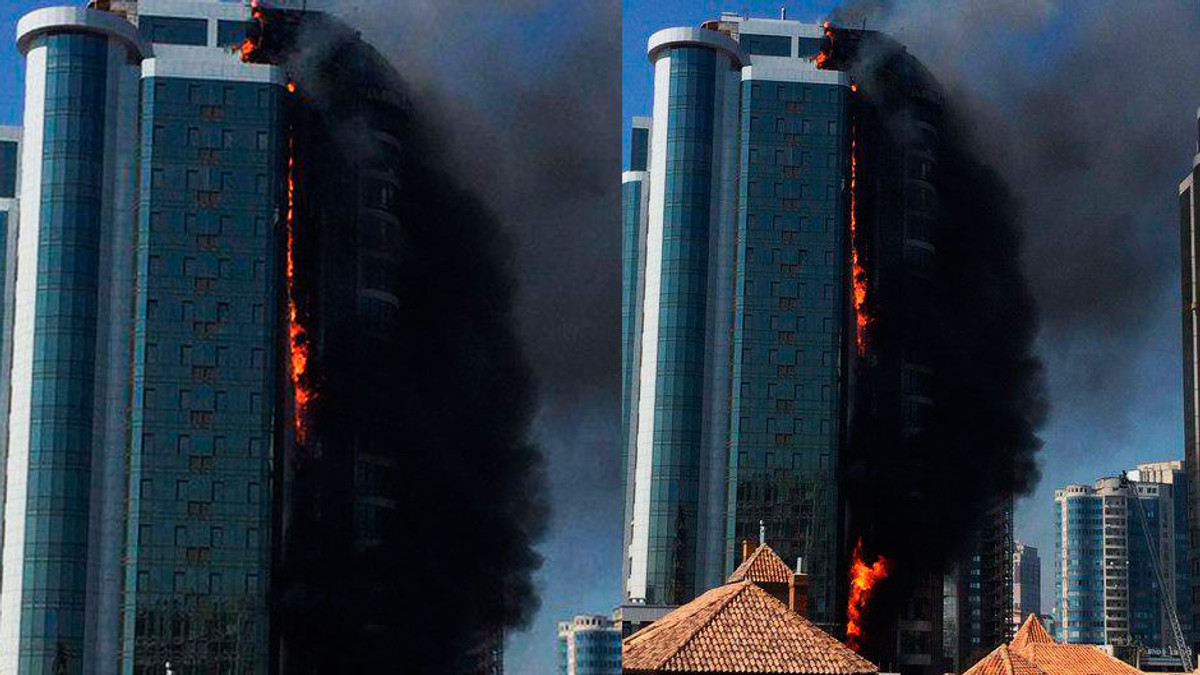 В Одесі горить 22-поверховий будинок (Відео) - фото 1