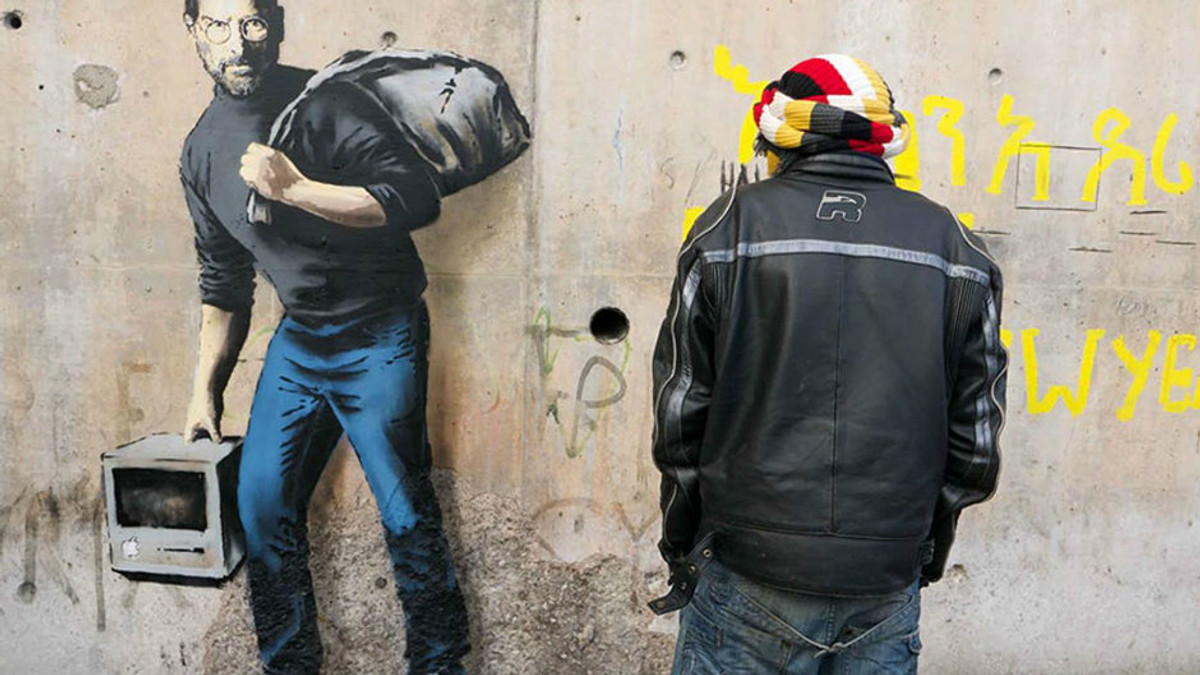 Banksy намалював графіті зі Стівом Джобсом - фото 1