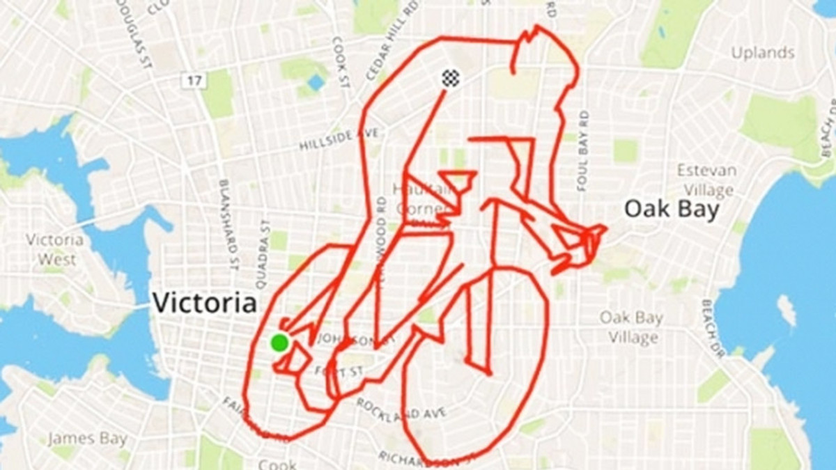 Канадець малює за допомогою велосипеда і карт GPS - фото 1