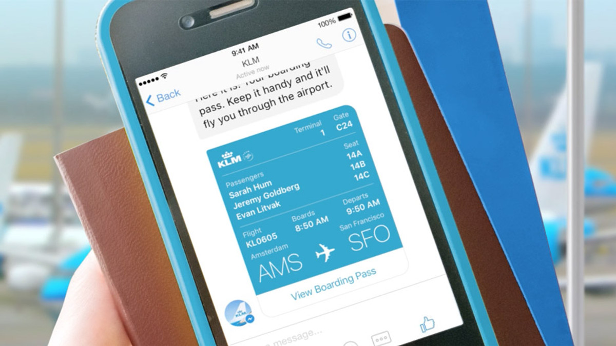 У Facebook Messenger можна зареєтруватися на авіарейс KLM - фото 1