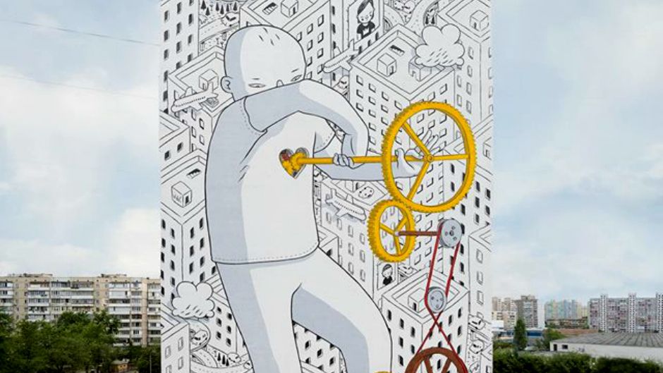 У Києві створили мурал, присвячений миру та любові - фото 1