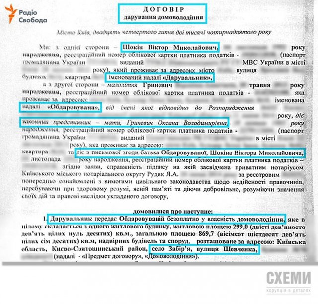 Журналістка опублікувала документ про елітний маєток Шокіна - 97118 Журналістка опублікувала документ про елітний маєток Шокіна - фото 97118