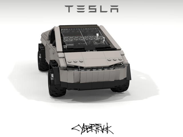 У Данії ентузіаст створив пікап Tesla з Lego: фотофакт - фото 370470