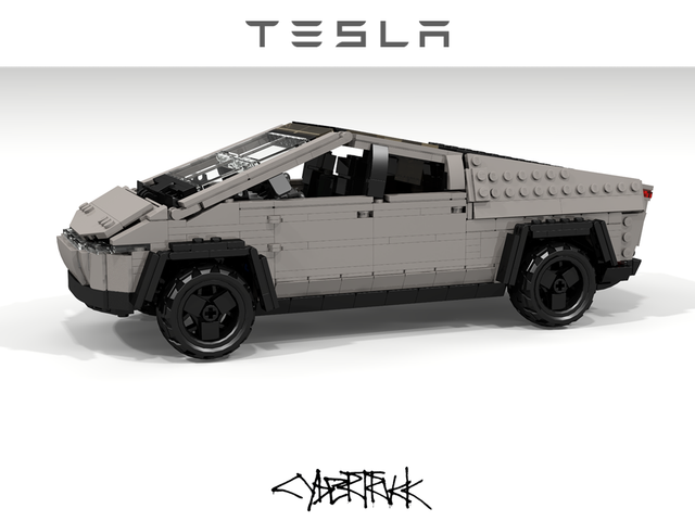 У Данії ентузіаст створив пікап Tesla з Lego: фотофакт - фото 370471