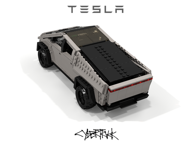 У Данії ентузіаст створив пікап Tesla з Lego: фотофакт - фото 370473