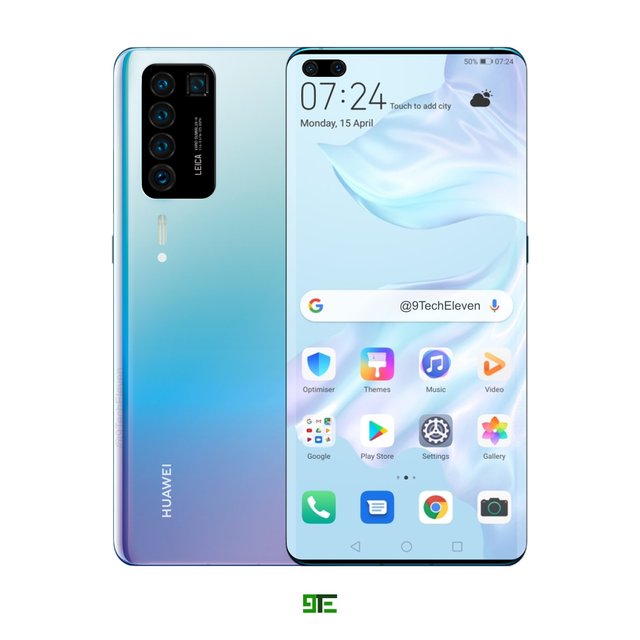 Один з рендерів HUAWEI P40 Pro - фото 377223