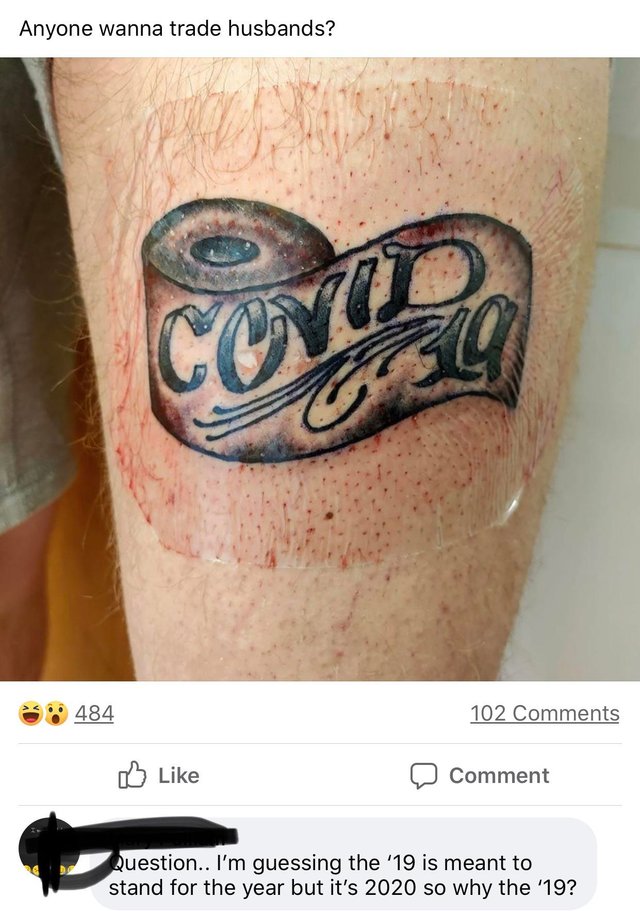 У мережі показали татуювання, присвячені коронавірусу - фото 392780