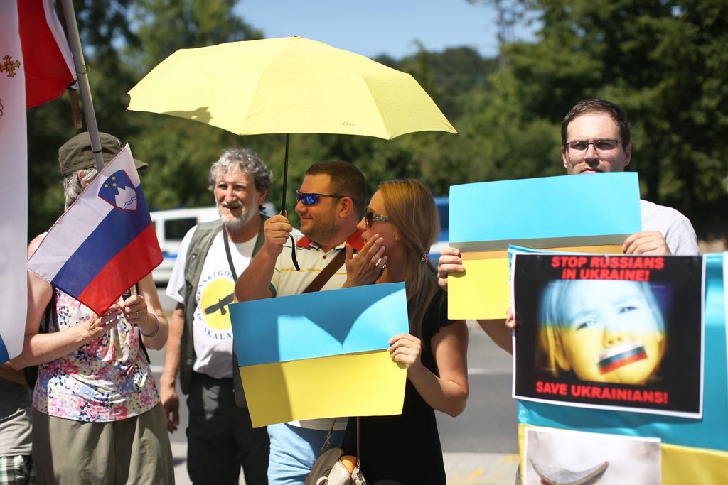 У Словенії протестували проти приїзду Путіна - фото 1