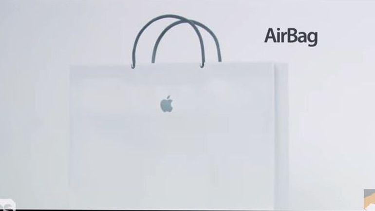 Паперовий пакет від Apple креативно висміяли у жартівливій рекламі