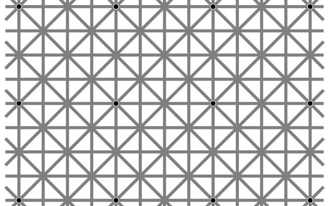 Мережу підкорила оптична ілюзія з 12 точками, які неможливо побачити одночасно