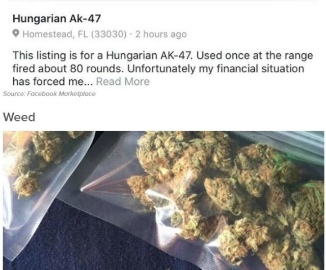 У Facebook почали продавати зброю, людей і наркотики
 - фото 108085