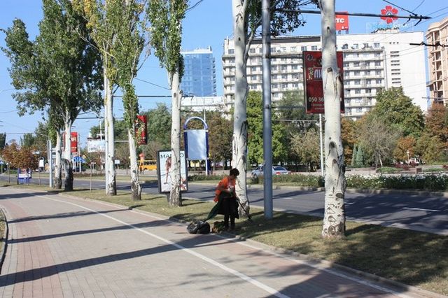 Журналіст показав безлюдні вулиці Донецька- фото 111261