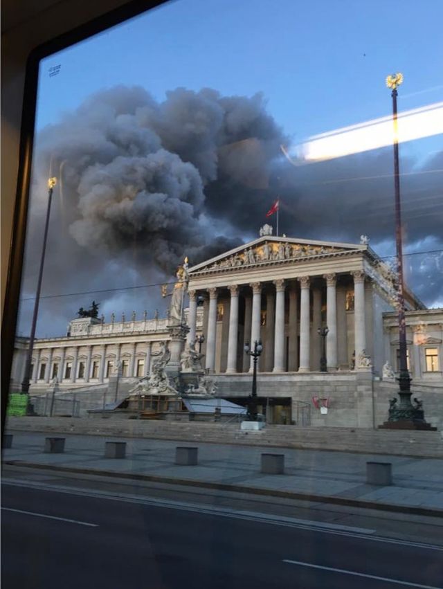 В Австрії горів парламент: моторошні фото - фото 115850