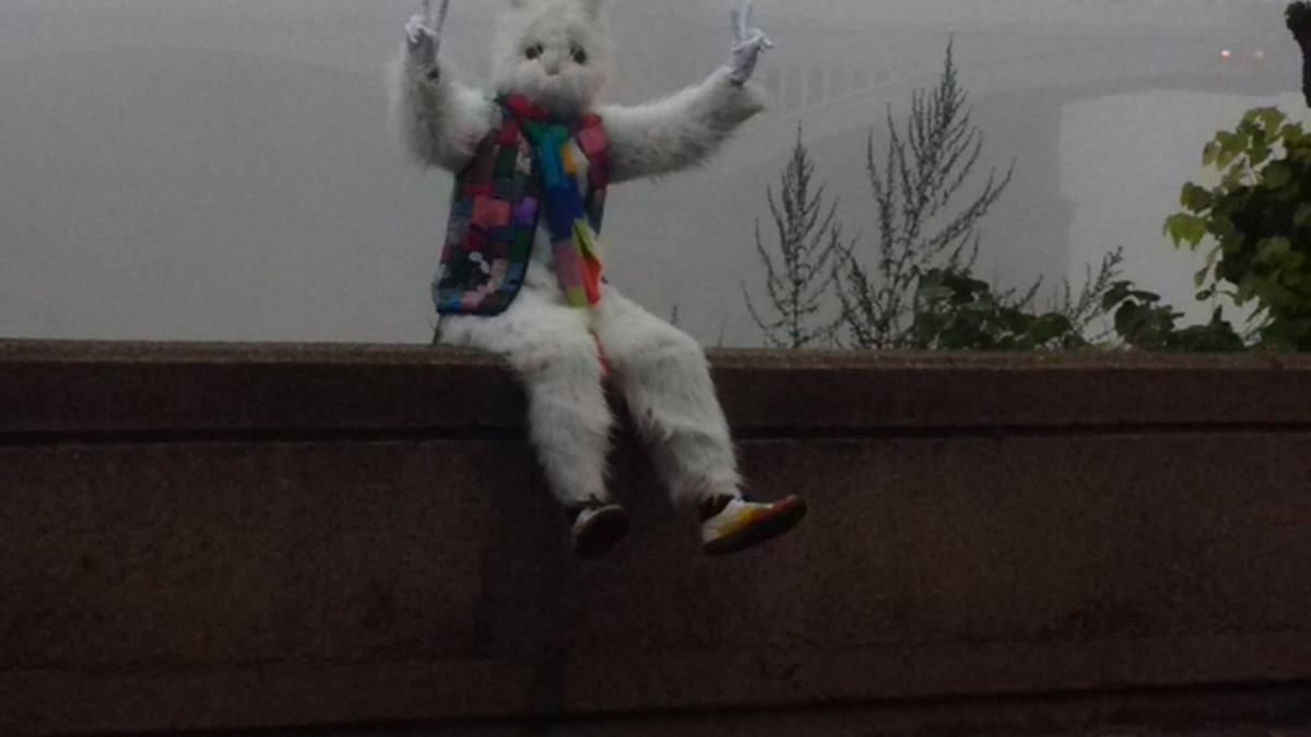 Білий кролик тероризує мешканців Лондона - фото 1