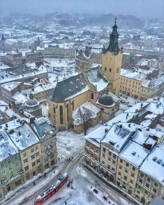 У мережі показали казковий Львів під снігом - фото 118341