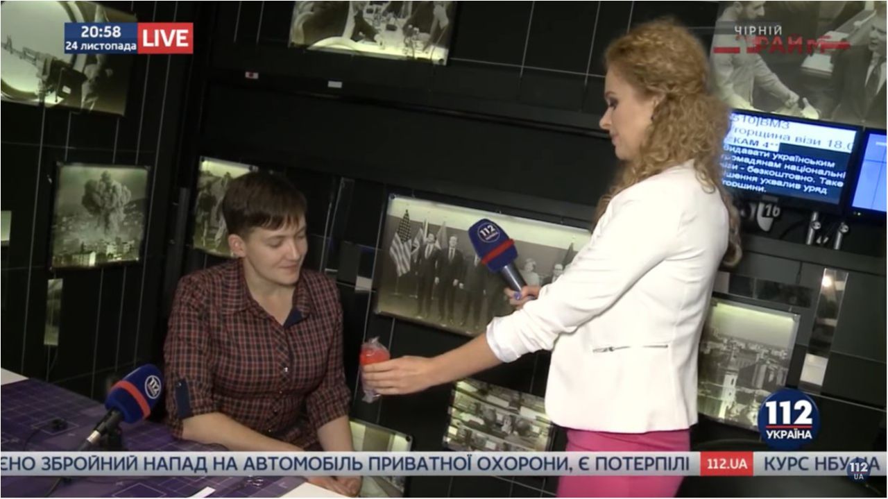 Савченко перевірили на наркотики у прямому ефірі