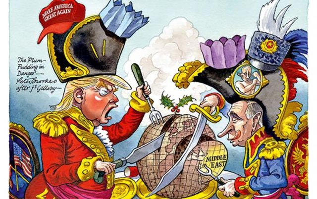 Британський журнал висміяв Трампа і Путіна: фотофакт
 - фото 125528