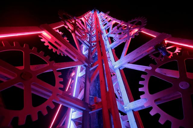 Кінетична різдвяна ялинка в Раквере, Естонія - фото 124132