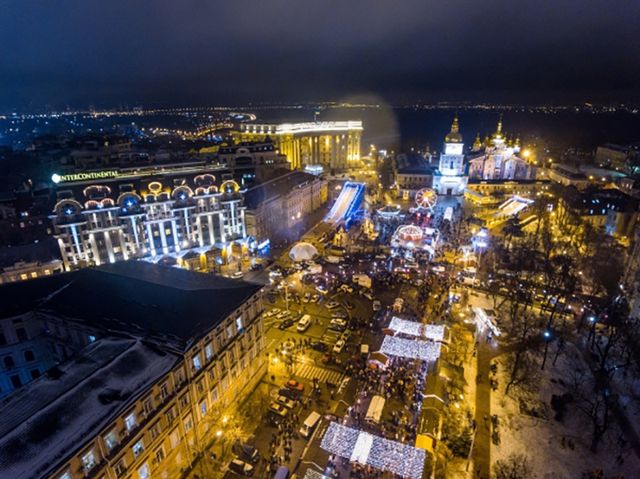 Передріздвяний Київ з висоти пташиного польоту - фото 128326