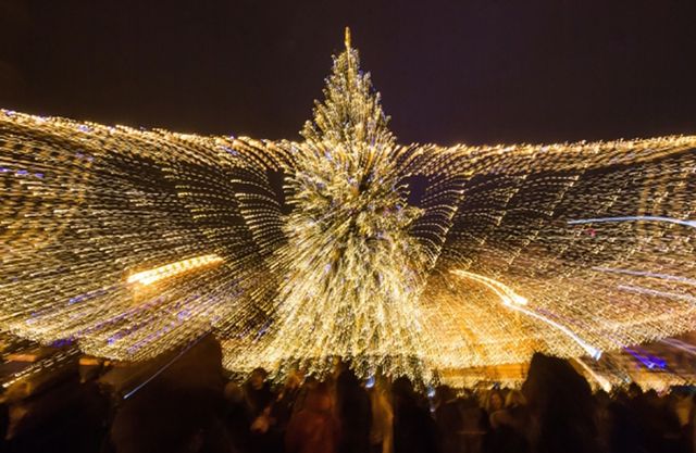 У Києві запалили головну ялинку країни: святкове відео - фото 128283