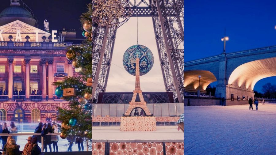 Як виглядають різдвяні ковзанки світу: ефектні фото
