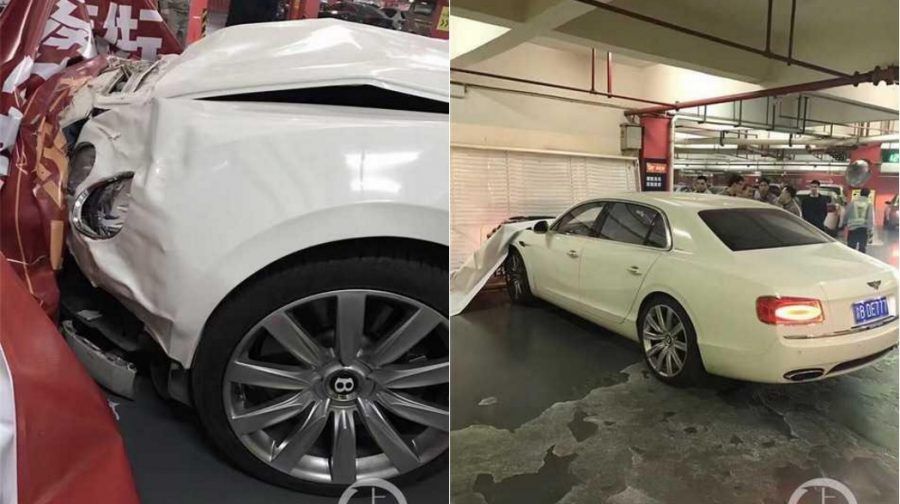 Незграбна китаянка випадково розтрощила новенький Bentley: кумедне відео