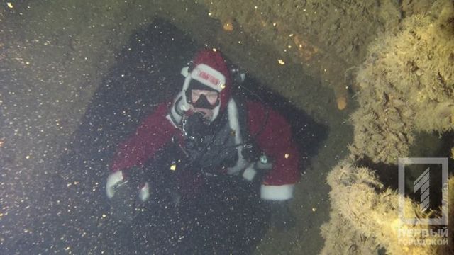 Дайвери встановили ялинку в затонулому судні: дивовижні фото - фото 129911