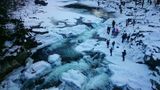На Івано-Франківщині замерз популярний серед туристів водоспад