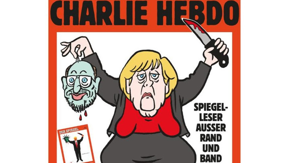 Меркель з відрізаною головою: Charlie Hebdo опублікував нову карикатуру - фото 1