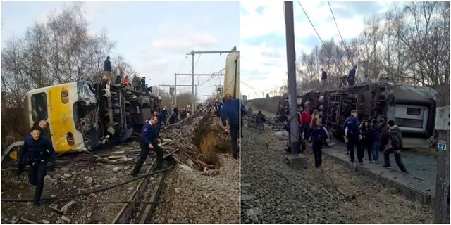 У Бельгії зійшов з рейок пасажирський поїзд: перші фото - фото 144069