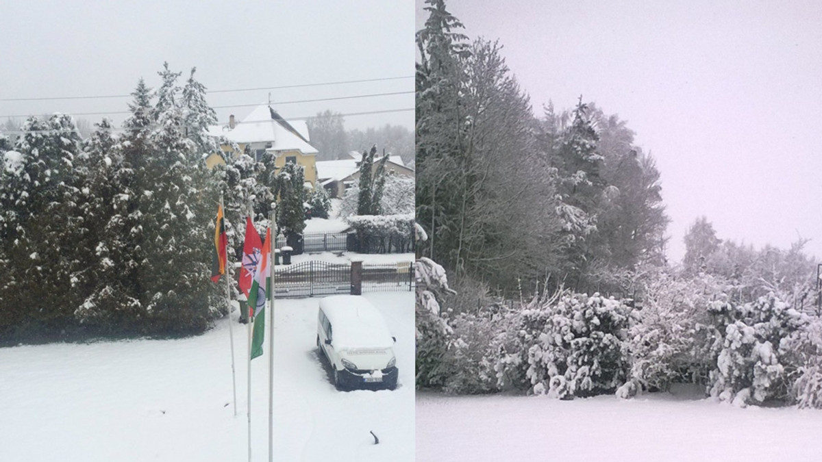Столицю Литви замело снігом на Великдень - фото 1