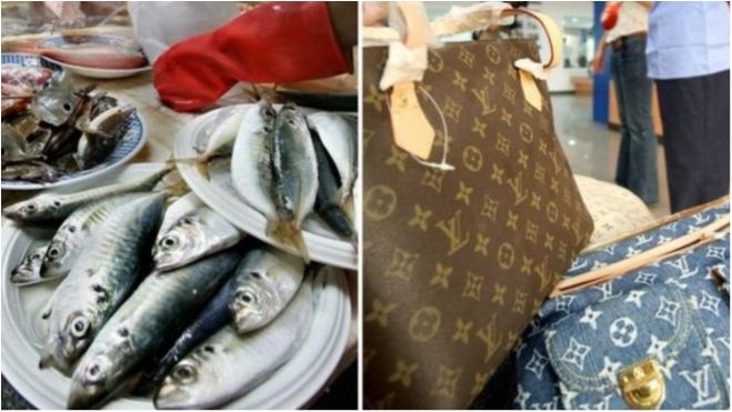 Бабуся з Тайваню носила рибу в сумці від Louis Vuitton