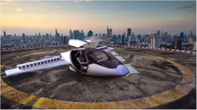 Створено перший у світі електрокар з вертикальним зльотом