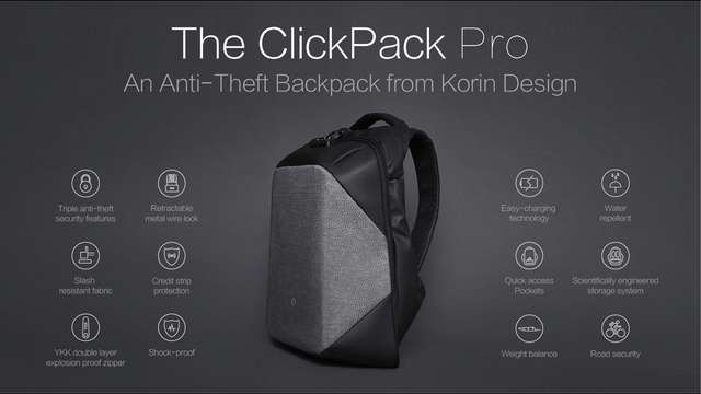 Рюкзак ClickPack Pro захищає речі від злодіїв - фото 159076