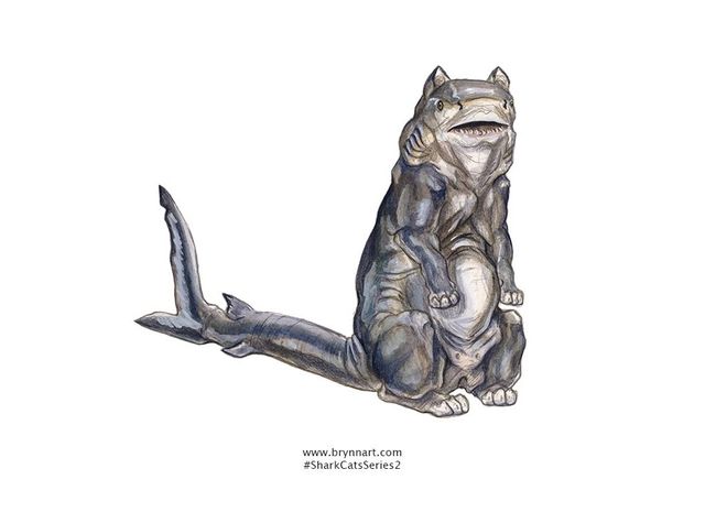 Якби акули були котами: веселі ілюстрації - фото 166646