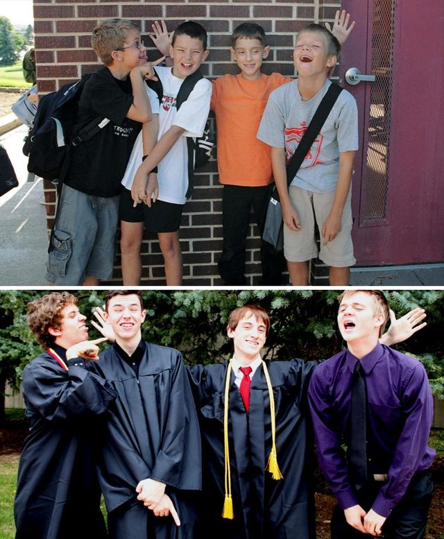 Тоді та зараз: фото, які змусять повірити у справжню дружбу - фото 171253