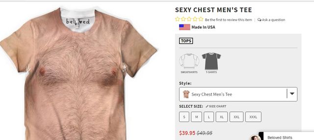 Не для слабкодухих: купальник з принтом чоловічих волохатих грудей став хітом мережі - фото 173829