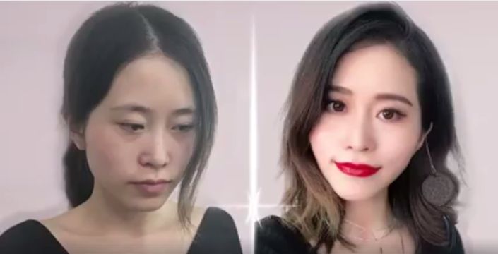 Пір'я та яйце: китаянка робить макіяж за допомогою підручних засобів