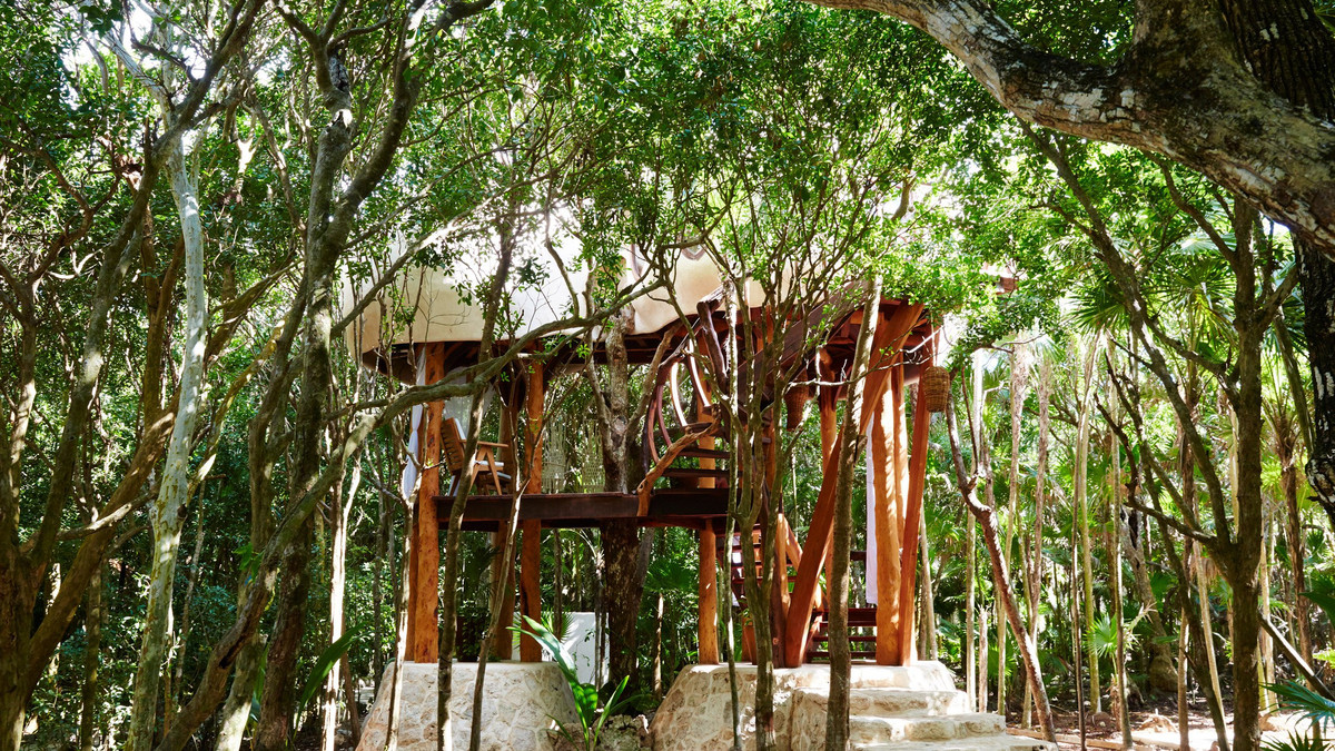 Незвичайний готель у тропічних лісах Мексики: ефектні фото - фото 1