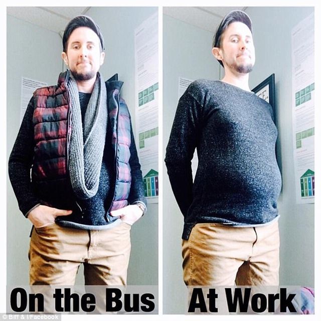 Чоловік на восьмому місяці вагітності готується до родів: фотофакт - фото 171121