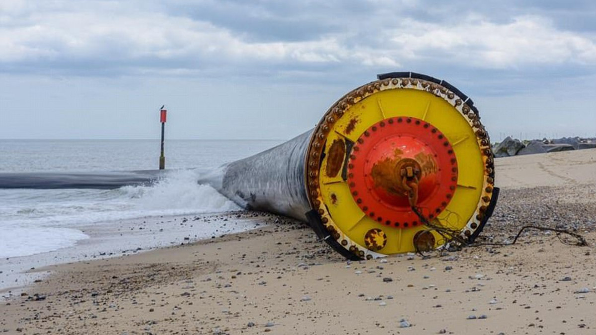 На узбережжі Англії виявили гігантські труби: фотофакт - фото 1