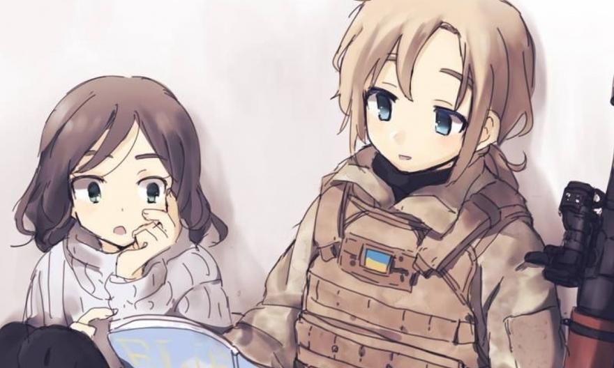 Японський художник малює українських військових в стилі аніме: вражаючі роботи