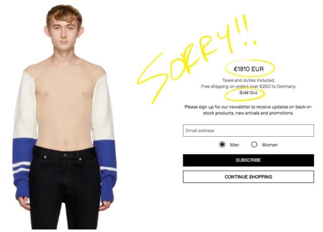 Ви будете здивовані! "Голий" светр від Calvin Klein став хітом продажів - фото 195708