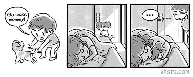 Дівчина показала реалії життя з хлопцем та собакою: кумедні комікси - фото 200717