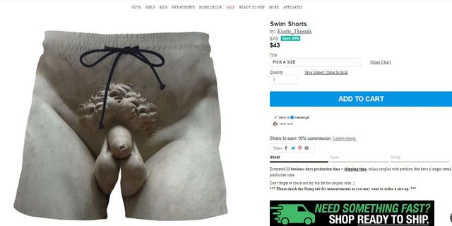 У США продають штани із 'чоловічою гідністю' статуї Давида (18+) - фото 211079