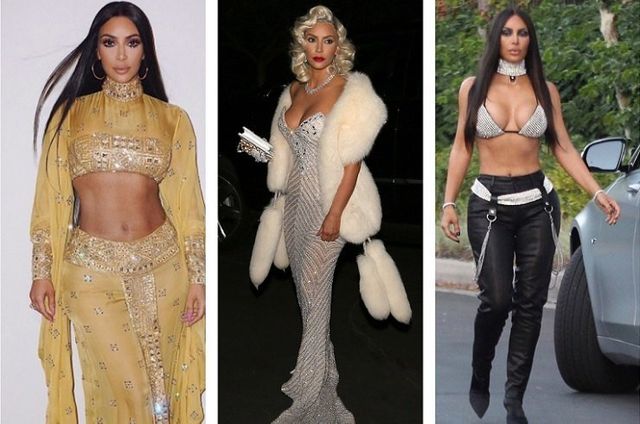 Кім Кардашян приміряла на Хелловін образи трьох легендарних співачок: ефектні фото - фото 206095