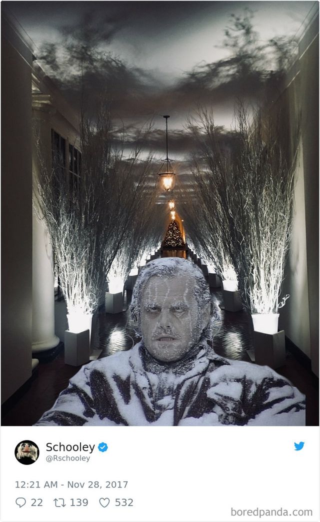 Як у фільмі жахів: прикрашений Білий Дім перетворився у мем - фото 212062