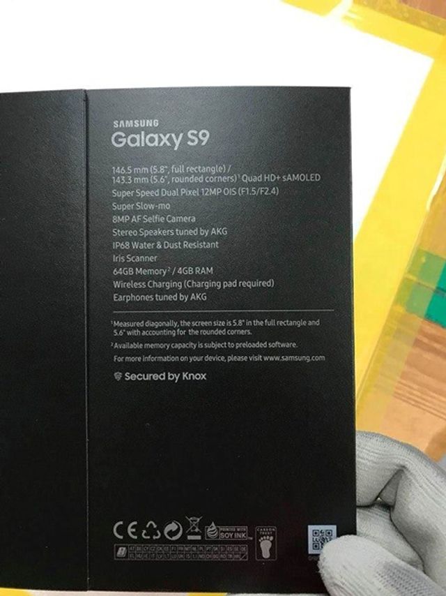 Характеристики Samsung Galaxy S9 - фото 220397