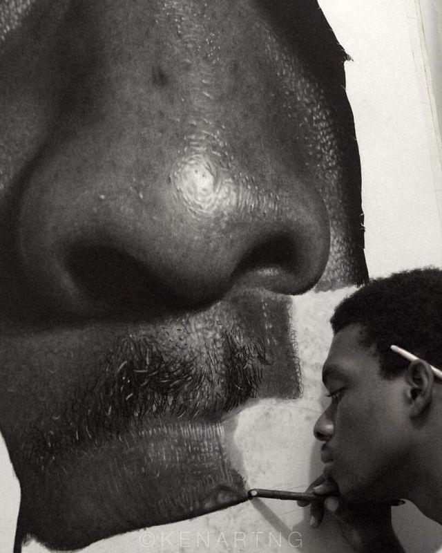 Нігерійський митець вражає реалістичністю картин, які схожі на фото - фото 222396